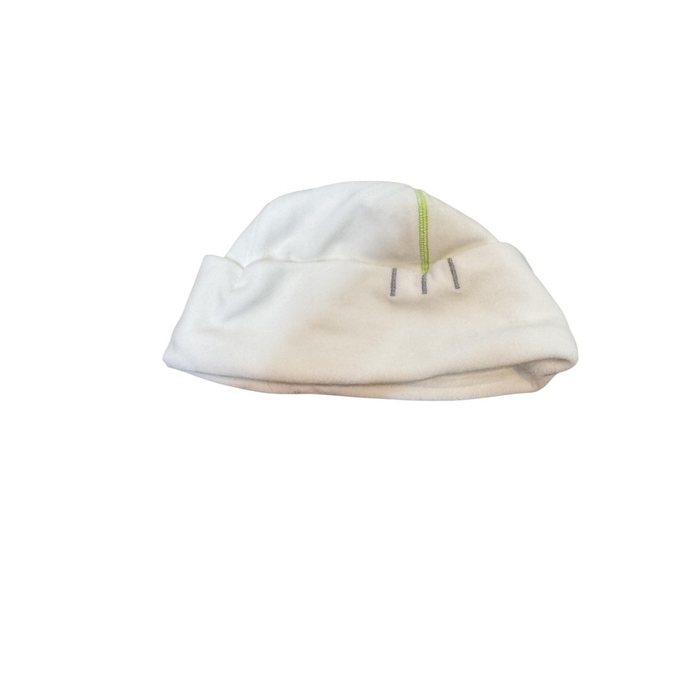 FP Movement Free People Hat Beanie Womens One Size White Fleece Logo Warm Winter